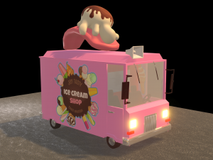 ice cream car Model 3D