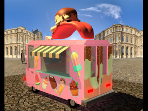 ice cream car Model 3D