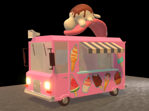 ice cream car Model 3D