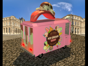 ice cream car Model 3D