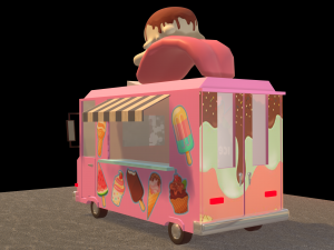 ice cream car Model 3D