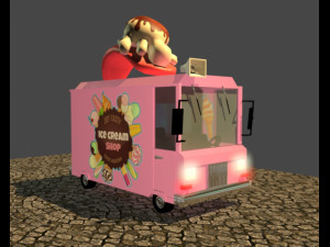 ice cream car Model 3D
