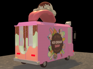 ice cream car Model 3D