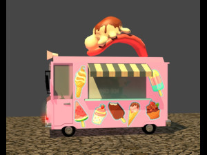 ice cream car Model 3D