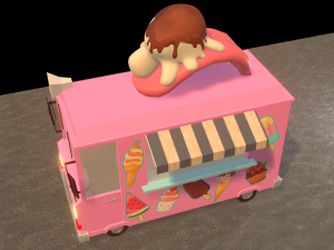 ice cream car Model 3D