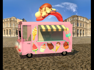 ice cream car Model 3D