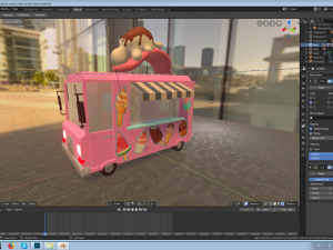 ice cream car Model 3D