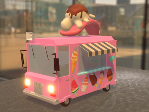 ice cream car Model 3D