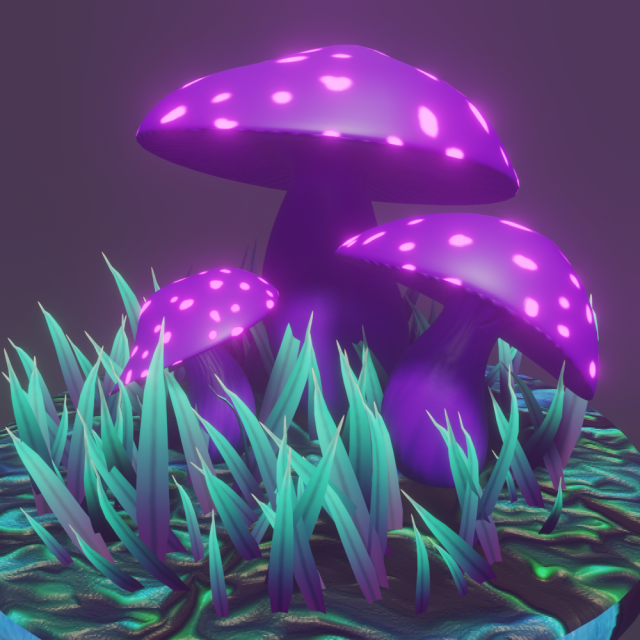 fairy mushrooms Modèle 3D .c4d .max .obj .3ds .fbx .stl .blend 