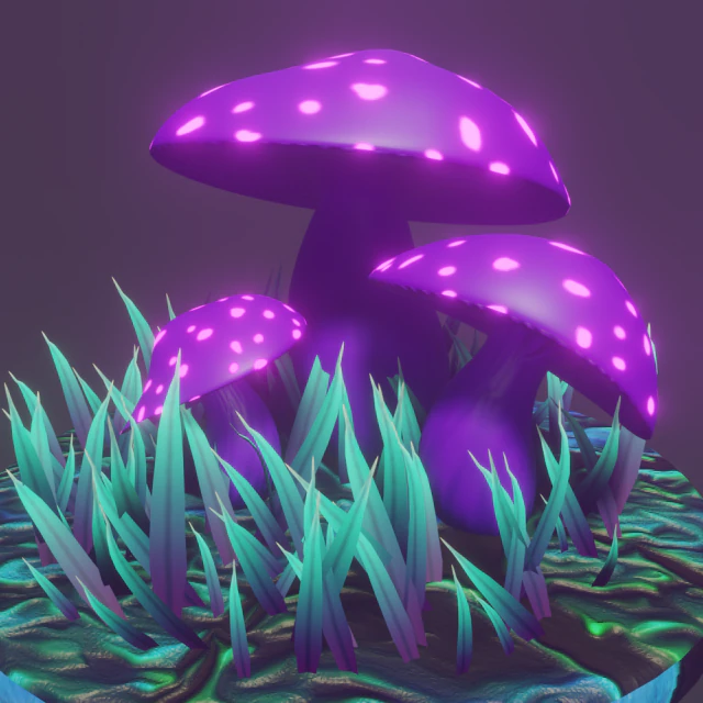 fairy mushrooms 3D Model .c4d .max .obj .3ds .fbx .stl .blend