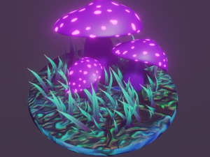 fairy mushrooms Modèle 3D