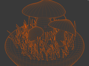 fairy mushrooms Modèle 3D