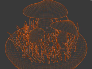 fairy mushrooms 3D Model