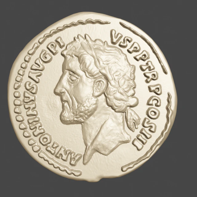 antoninus pius aureus rome au50-53 gold ric108c 3D Print Model .c4d .max .obj .3ds .fbx .stl .blend 