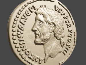antoninus pius aureus rome au50-53 gold ric108c Modelo de impresión 3D
