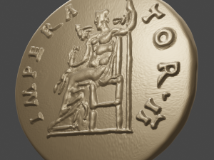 antoninus pius aureus rome au50-53 gold ric108c Modelo de impresión 3D