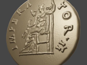 antoninus pius aureus rome au50-53 gold ric108c 3D Print Model