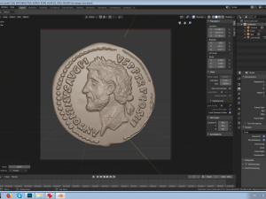 antoninus pius aureus rome au50-53 gold ric108c Modelo de impresión 3D