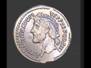 antoninus pius aureus rome au50-53 gold ric108c Modelo de impresión 3D