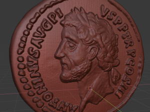 antoninus pius aureus rome au50-53 gold ric108c Modelo de impresión 3D