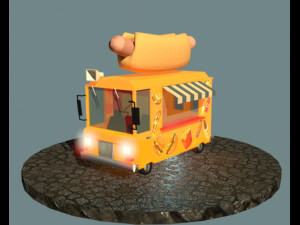 hot dog car 3D मॉडल