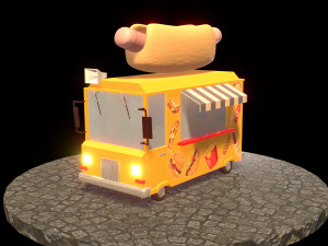 hot dog car 3D Model