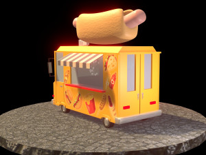 hot dog car 3D Model