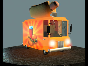 hot dog car 3D Model
