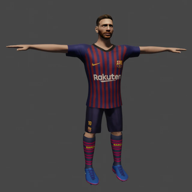 lionel messi 3D Model .c4d .max .obj .3ds .fbx .stl .blend 