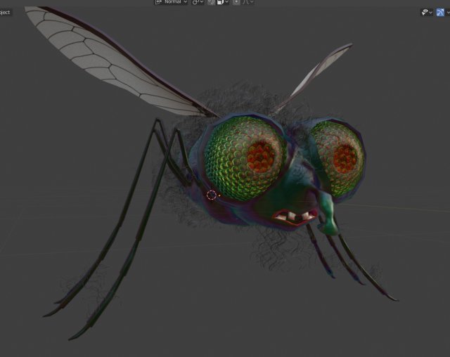 fly-rigged 3D Модель .c4d .max .obj .3ds .fbx .stl .blend 