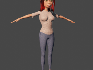 cartoon girl 3D Model