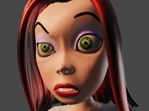 cartoon girl 3D Model