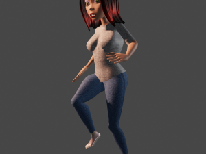 cartoon girl 3Dモデル