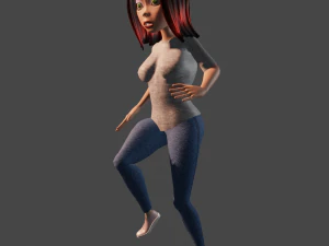 cartoon girl 3D Model
