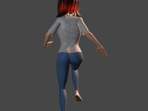 cartoon girl 3Dモデル