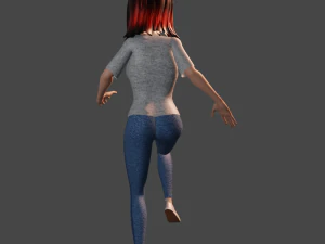 cartoon girl 3D Model