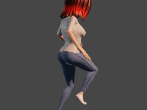 cartoon girl 3D Model