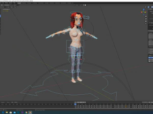 cartoon girl 3D Model