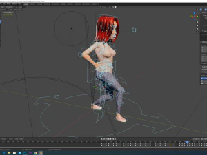 cartoon girl 3D Model