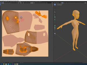 cartoon girl 3D Model