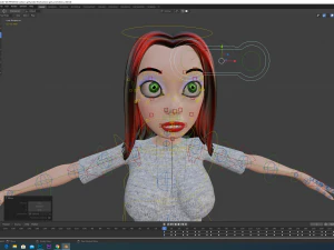 cartoon girl 3D Model