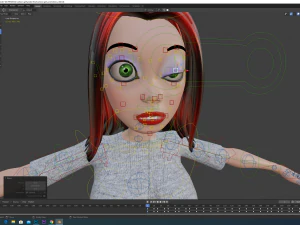 cartoon girl 3D Model