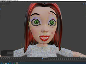 cartoon girl 3D Model