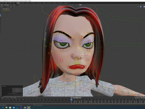 cartoon girl 3Dモデル