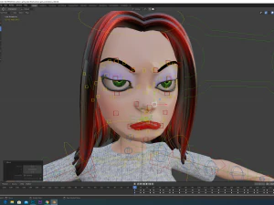 cartoon girl 3D Model