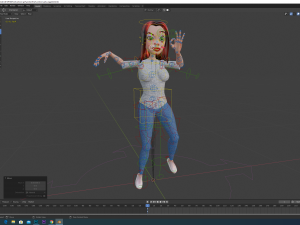 cartoon girl 3Dモデル