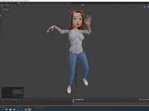 cartoon girl 3D Model