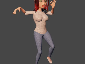 cartoon girl 3D Model