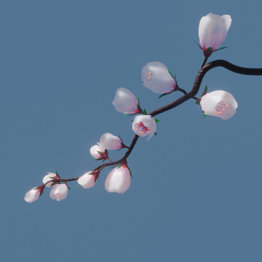  3dRose ft_102756_1 Cherry Blossom Flower Monogram