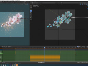 Cherry blossom branch 3Dモデル